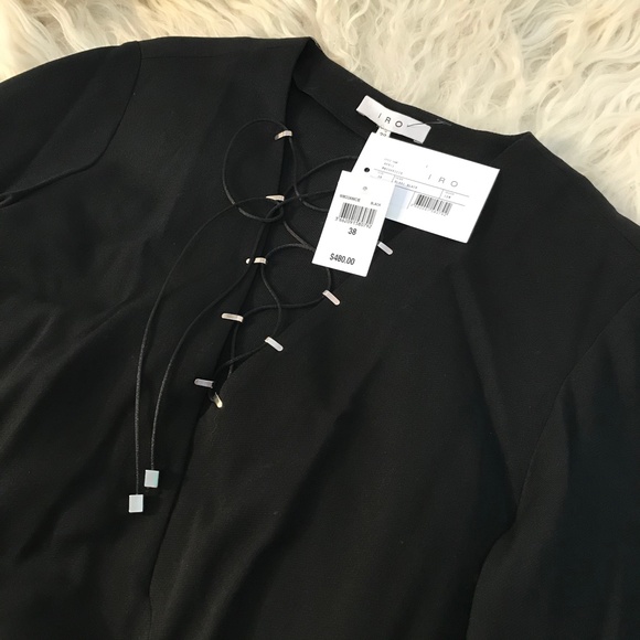 IRO Front Lace-Up Virgin Wool Blend Dress - Picture 5 of 11